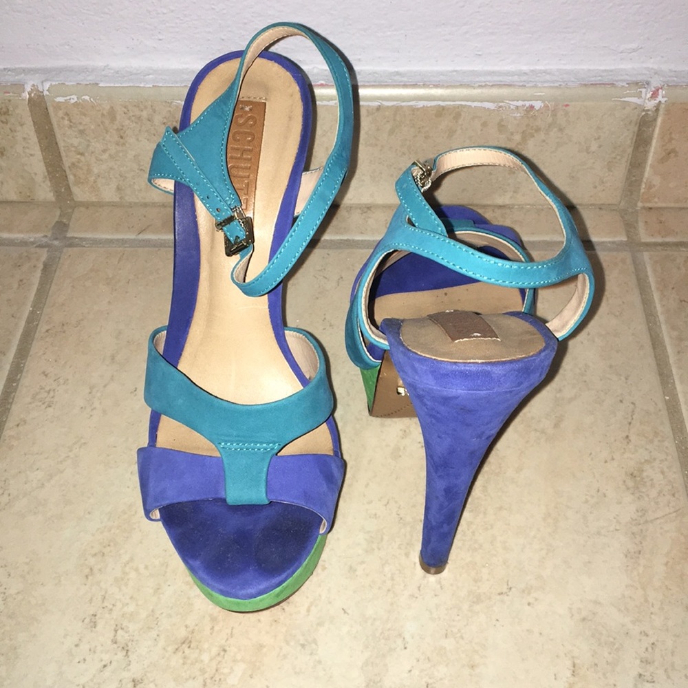 Colorful schutz heels